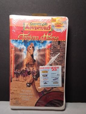 Crayola Kids Adventures The Trojan Horse VHS Tape Plus CD ROM Sampler New